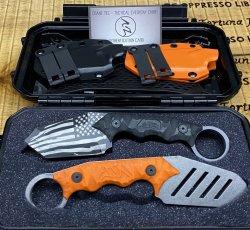 Knife, Huge Crane (by Crane TEC) - American Flag w/ Trainer