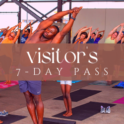 Visitor's 7-day Pass includes Mat & Towel