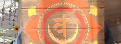 Sacral Chakra yoga and painting