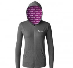 Ladies Triblend Full-Zip Hoodie-Grey (US)