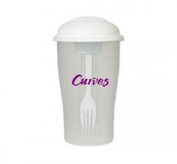 Salad Shaker-3 piece, white/clear (US)