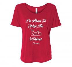 Sleigh This Workout Tshirt-Red (US)