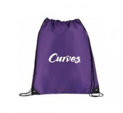 Large Nylon Drawstring Backpack, purple (US)